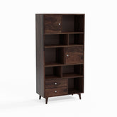 Befree Solid Sheesham Wood Bookshelf (Walnut Finish)